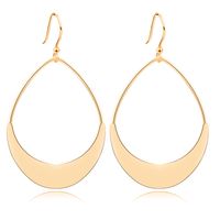 1 Pair Simple Style Water Droplets Plating Hollow Out Stainless Steel Gold Plated Silver Plated Drop Earrings sku image 1