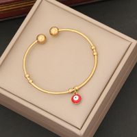 Simple Style Commute Round Eye Stainless Steel 18K Gold Plated Cuff Bracelets In Bulk main image 10