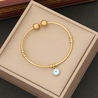 Simple Style Commute Round Eye Stainless Steel 18K Gold Plated Cuff Bracelets In Bulk main image 6