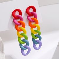1 Pair Ig Style Multicolor Chain Plating Alloy Drop Earrings main image 1