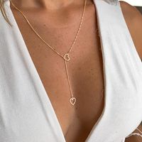 Style Ig Forme De Cœur Alliage Placage Évider Femmes Pendentif main image 1