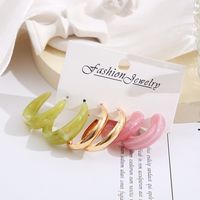 1 Set Ig Style Simple Style Circle Plating Arylic Alloy Earrings main image 3