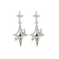 1 Pair Ig Style Star Inlay Alloy Artificial Pearls Rhinestones Drop Earrings main image 5