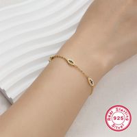 Simple Style Classic Style Devil's Eye Sterling Silver Plating Inlay Zircon 18k Gold Plated White Gold Plated Bracelets main image 3