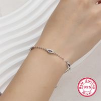 Style Simple Style Classique L'oeil Du Diable Argent Sterling Placage Incruster Zircon Plaqué Or 18k Or Blanc Plaqué Bracelets main image 2