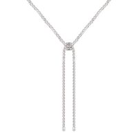 Sweet Shiny Bow Knot Alloy Inlay Rhinestones Women's Necklace main image 4
