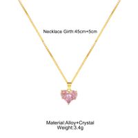 Ig Style Heart Shape Artificial Crystal Alloy Women's Pendant Necklace main image 2