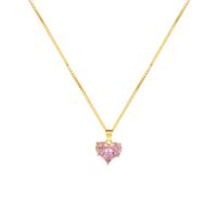 Ig Style Heart Shape Artificial Crystal Alloy Women's Pendant Necklace main image 5