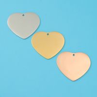 1 Piece Stainless Steel None 18K Gold Plated Rose Gold Plated Heart Shape Solid Color main image 2