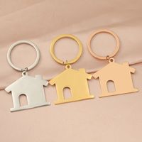 Streetwear House Stainless Steel None 18K Gold Plated Bag Pendant Keychain main image 5