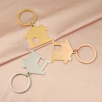 Streetwear House Stainless Steel None 18K Gold Plated Bag Pendant Keychain main image 4