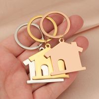 Streetwear House Stainless Steel None 18K Gold Plated Bag Pendant Keychain main image 2