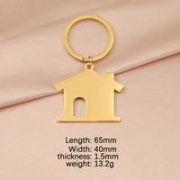 Streetwear House Stainless Steel None 18K Gold Plated Bag Pendant Keychain sku image 2