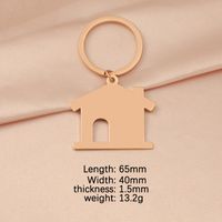 Streetwear House Stainless Steel None 18K Gold Plated Bag Pendant Keychain sku image 3