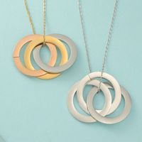 Stainless Steel 18K Gold Plated Basic Classic Style Geometric None Pendant Necklace main image 4