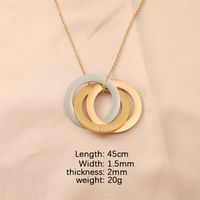 Stainless Steel 18K Gold Plated Basic Classic Style Geometric None Pendant Necklace sku image 2
