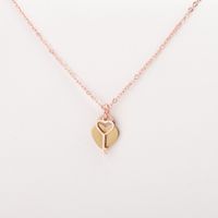 Titanium Steel 18K Gold Plated Simple Style Commute Heart Shape None Pendant Necklace main image 3