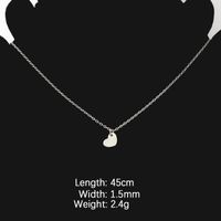 Stainless Steel 18K Gold Plated Simple Style Commute Heart Shape None Pendant Necklace sku image 1