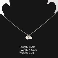 Stainless Steel 18K Gold Plated Simple Style Commute Heart Shape None Pendant Necklace sku image 2
