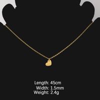 Stainless Steel 18K Gold Plated Simple Style Commute Heart Shape None Pendant Necklace sku image 3