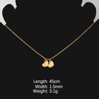 Stainless Steel 18K Gold Plated Simple Style Commute Heart Shape None Pendant Necklace sku image 6