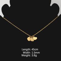 Stainless Steel 18K Gold Plated Simple Style Commute Heart Shape None Pendant Necklace sku image 8