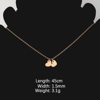 Stainless Steel 18K Gold Plated Simple Style Commute Heart Shape None Pendant Necklace sku image 7