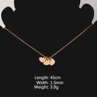 Stainless Steel 18K Gold Plated Simple Style Commute Heart Shape None Pendant Necklace sku image 9