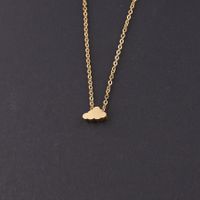 Titanium Steel 18K Gold Plated Basic Simple Style Clouds None Pendant Necklace main image 5