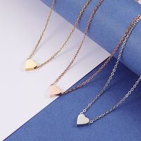 Stainless Steel 18K Gold Plated Basic Simple Style Classic Style Plating Heart Shape None Pendant Necklace main image 1