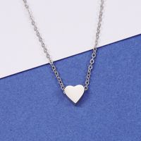 Stainless Steel 18K Gold Plated Basic Simple Style Classic Style Plating Heart Shape None Pendant Necklace main image 2