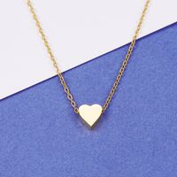 Stainless Steel 18K Gold Plated Basic Simple Style Classic Style Plating Heart Shape None Pendant Necklace sku image 2