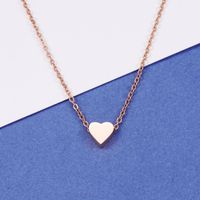 Stainless Steel 18K Gold Plated Basic Simple Style Classic Style Plating Heart Shape None Pendant Necklace sku image 3