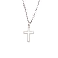 Stainless Steel 18K Gold Plated Elegant Classic Style Plating Cross None Pendant Necklace main image 2