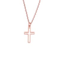 Stainless Steel 18K Gold Plated Elegant Classic Style Plating Cross None Pendant Necklace sku image 3