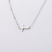Titanium Steel 18K Gold Plated Casual Streetwear Cross None Necklace main image 4