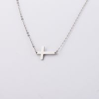 Titanium Steel 18K Gold Plated Casual Streetwear Cross None Necklace sku image 1