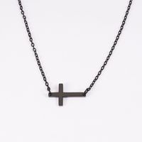 Titanium Steel 18K Gold Plated Casual Streetwear Cross None Necklace sku image 3