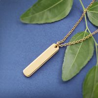 Stainless Steel 18K Gold Plated Simple Style Roman Style Commute Geometric None Pendant Necklace main image 3