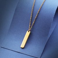Stainless Steel 18K Gold Plated Simple Style Roman Style Commute Geometric None Pendant Necklace main image 4