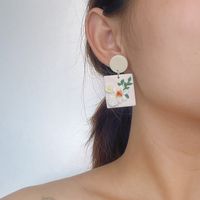 1 Pair Elegant Lady Sweet Geometric Flower Soft Clay Drop Earrings main image 3