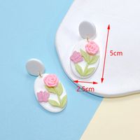 1 Pair Sweet Geometric Flower Soft Clay Drop Earrings main image 3