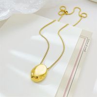 Vintage-stil Einfacher Stil Geometrisch Rostfreier Stahl Weißgold Plattiert Vergoldet Halskette Mit Anhänger main image 3