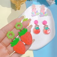 1 Pair Cute Fruit Arylic Drop Earrings main image 4