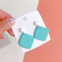 1 Pair Sweet Geometric Soft Clay Drop Earrings sku image 2