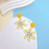 1 Pair Sweet Flower Arylic Drop Earrings sku image 1