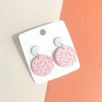1 Pair Sweet Polka Dots Soft Clay Drop Earrings sku image 1