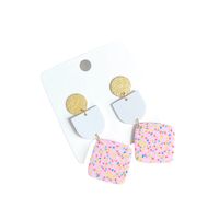 1 Pair Sweet Polka Dots Soft Clay Drop Earrings main image 3