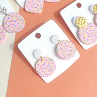 1 Pair Sweet Polka Dots Soft Clay Drop Earrings main image 2