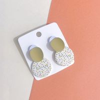 1 Pair Basic Modern Style Streetwear Geometric Soft Clay Drop Earrings sku image 1